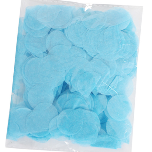 Large View Baby Blue -10gm Bag of Large Confetti - Balloons & Wedding