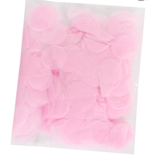 Large View Pink -10gm Bag of Large Confetti - Balloons & Wedding