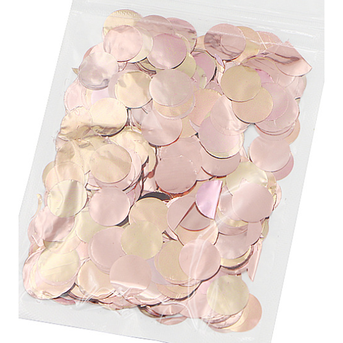 Large View Rose Gold Foil -10gm Bag of Confetti - Balloons & Wedding