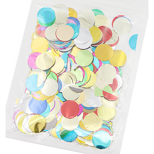 Large View Mixed Colour Foil -10gm Bag of Confetti - Balloons & Wedding