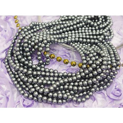 Large View 8m x Silver 8mm String Pearl Beads