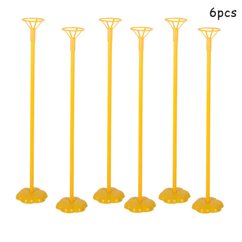 Large View 6pk - Yellow 40cm Balloon Table Centerpiece Stand