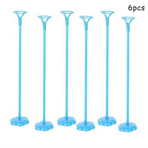 Large View 6pk - Blue 40cm Balloon Table Centerpiece Stand