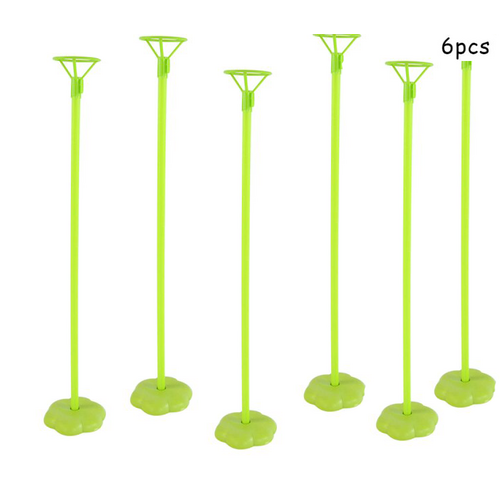 Large View 6pk - Green 40cm Balloon Table Centerpiece Stand