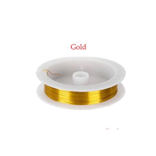 Large View 0.5mm Florist/Craft/Jewellery Wire 40m - Gold