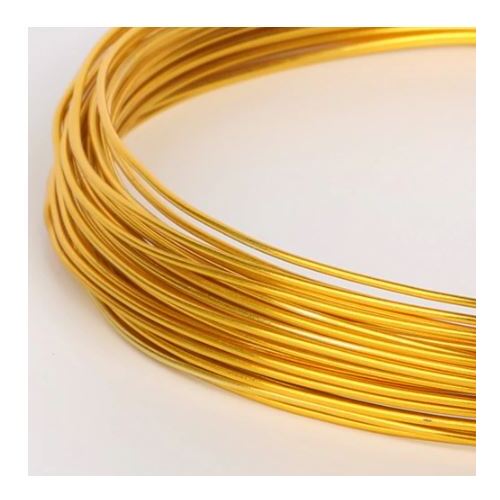 Large View 2mm Florist/Craft/Jewelry Wire 5m - Gold