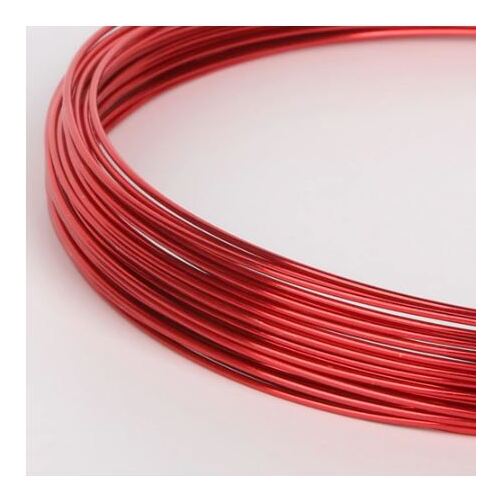 Large View 2mm Florist/Craft/Jewelry Wire 5m - Red