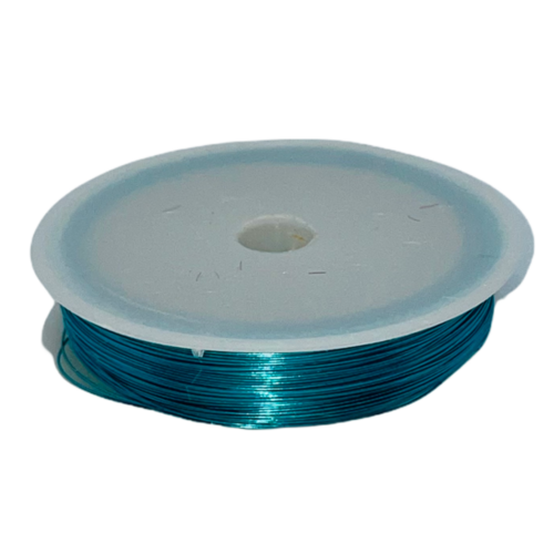 Large View 0.5mm Florist/Craft/Jewellery Wire 40m - Turquoise