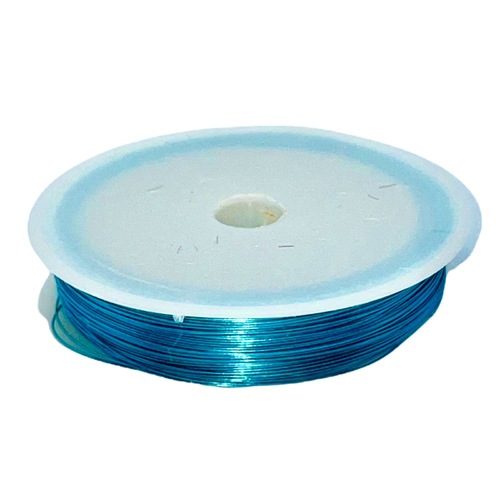 Large View 0.3mm Florist/Craft/Jewellery Wire 50m - Turquoise