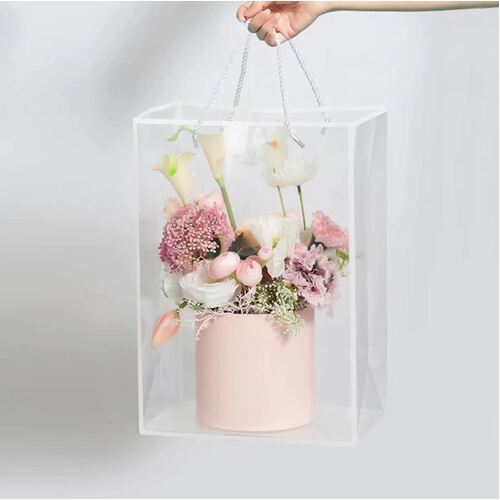 Large View 24cm White Flower/Shopping/Gift Bag 