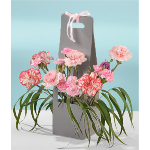 Large View 42cm Grey Flower Bag/Posy Box - Open Sides