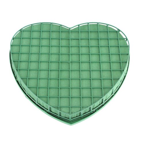 Large View 30cm Florist Foam Heart Case with Suction Feet