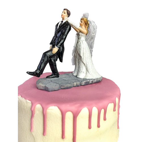 Large View Cake Topper - Running Away Groom