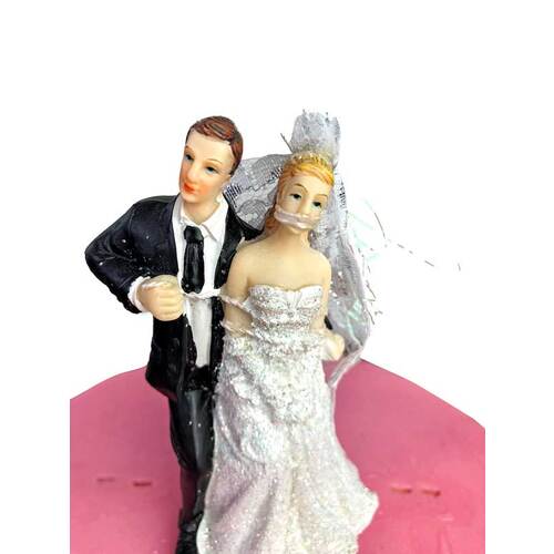 Large View Cake Topper - Gagged Bride