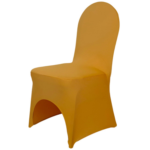 Large View Lycra Chair Cover (170gsm) Quick Fit Foot - Gold