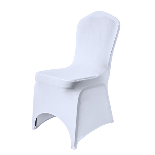 Large View Lycra Chair Cover (170gsm) Quick Fit Foot - White 