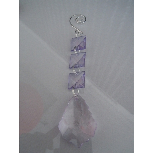 Large View Acrylic Drop  - 13cm - Lavender