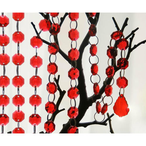 Large View Acrylic Chain - Red 90cm