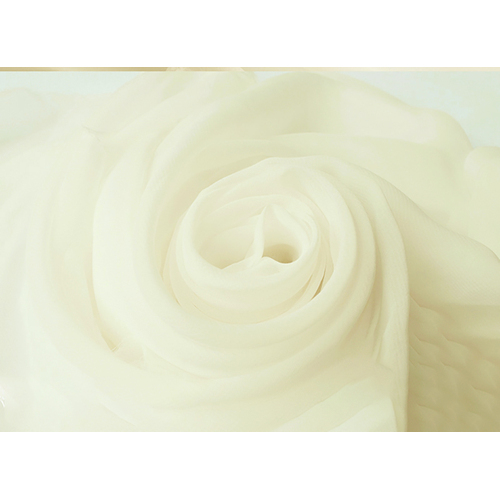 Large View High Quality Chiffon Fabric Roll 140cm x 18m - Ivory  (to long for Aus Post)