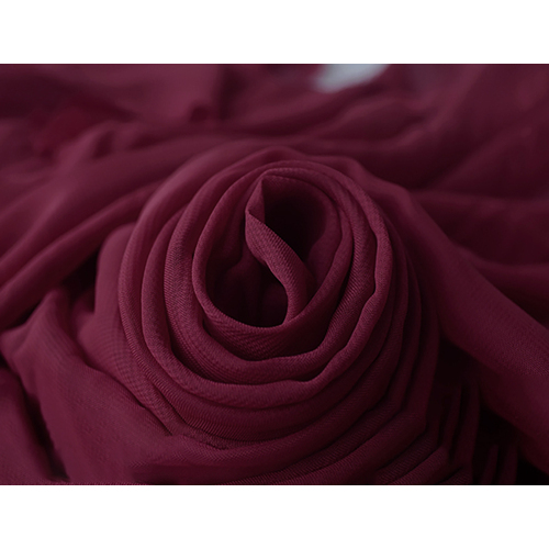 Large View High Quality Chiffon Fabric Roll 70cm x 15m - Burgundy