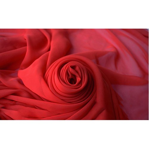 Large View High Quality Chiffon Fabric Roll 70cm x 15m - Red