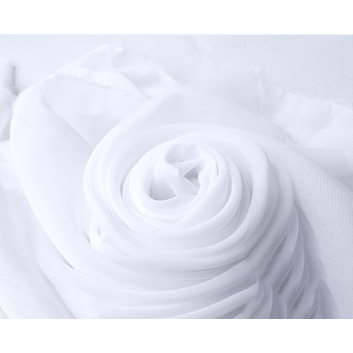 Large View High Quality Chiffon Fabric Roll 70cm x 15m - White