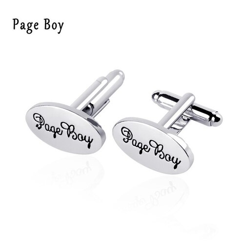 Large View Silver Cufflinks - Pageboy