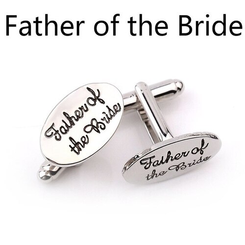 Large View Silver Cufflinks - Father of the Bride