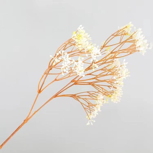 Large View Flower Stem - Bud Form - 66cm -  Cream/Yellow