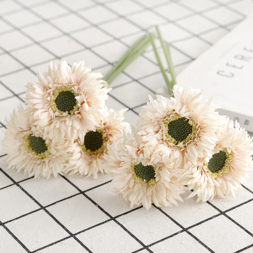 Large View 3 Head Gerbera Daisy Bouquet - Peachy Pink