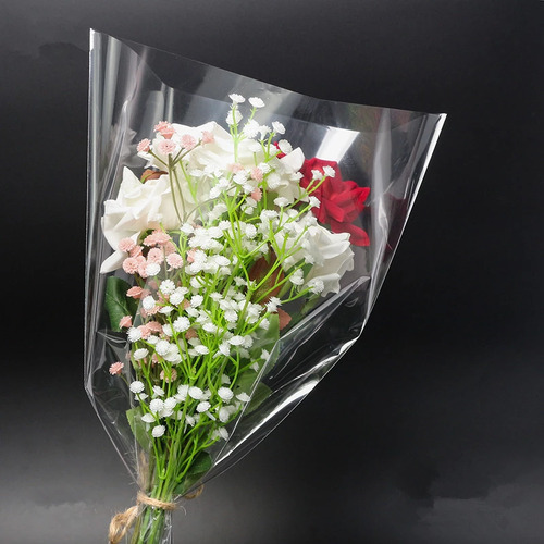 Large View Clear Cellophane Flower/Bouquet Bags 8.0x39x50cm