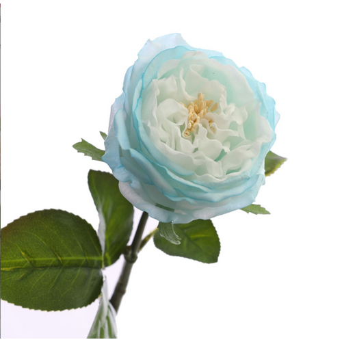 Large View Real Touch Rose Stem - Blue