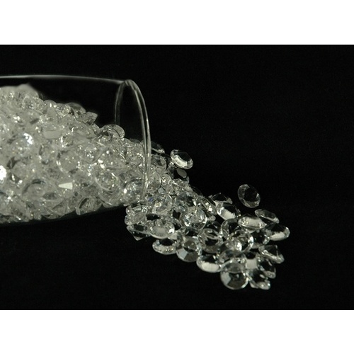 Large View 500gms Clear 10mm - Acrylic Flat Diamond Scatters 