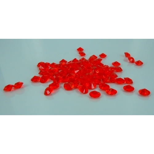 Large View 10mm Red -  1kg Acrylic Flat Diamond Scatters