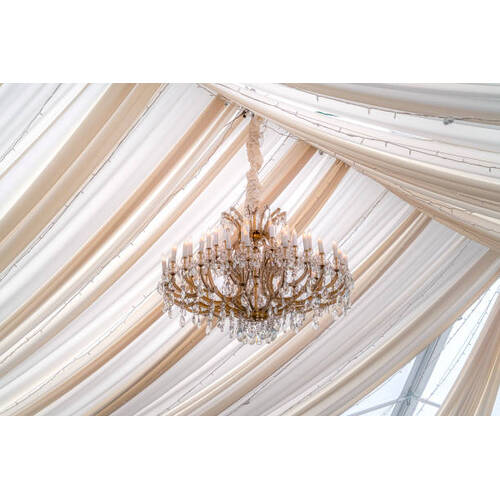 Large View 1.5m x 6m Ceiling Draping Panel - White Chiffon