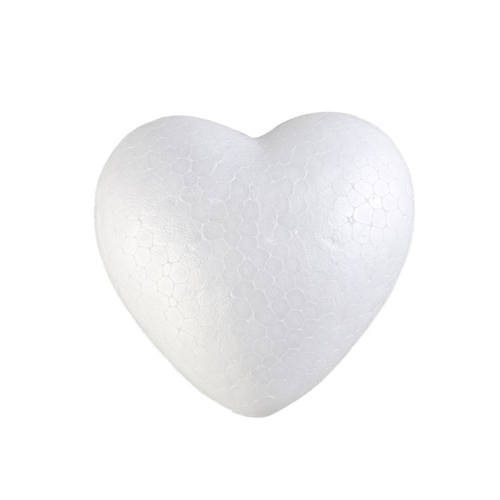 Large View 10cm Polystyrene Foam Heart