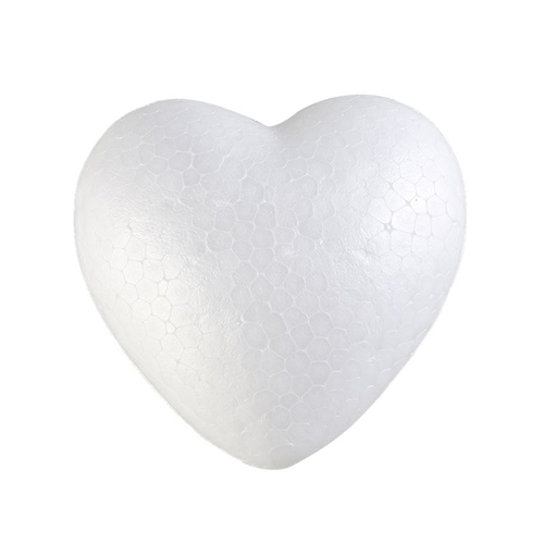 Large View 17cm Polystyrene Foam Heart