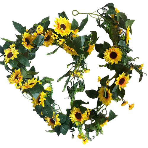 Large View 200cm Yellow Sunflower Floral Garland