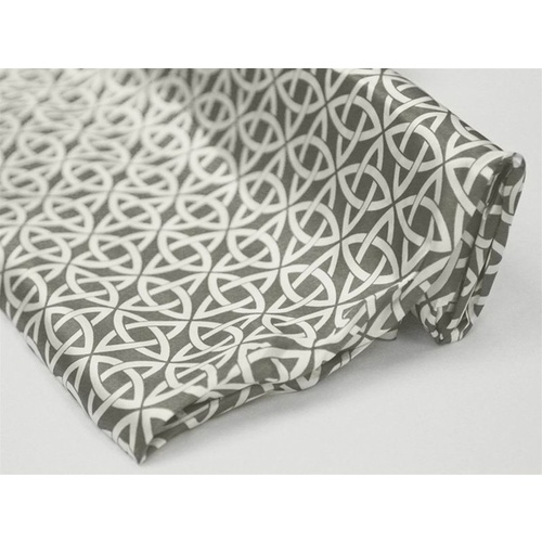 Large View Zen Pattern Satin - 54 inch x 10 yards Silver