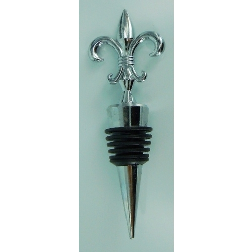 Large View CLEARANCE Bottle Stopper - Fleur De Lis