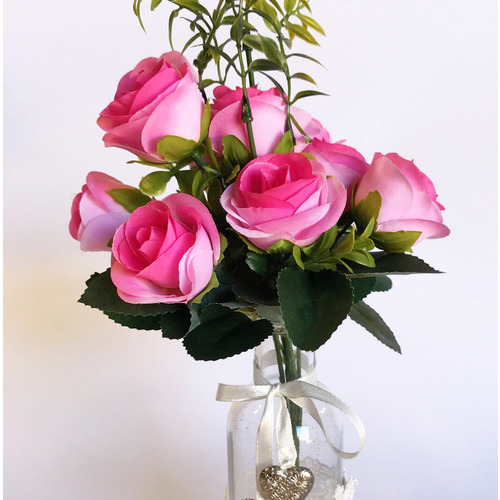 Large View Pink Roses  - Small Filler Bunch