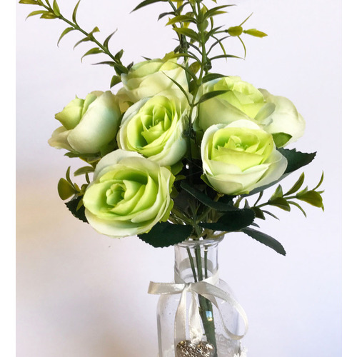 Large View Green Roses  - Small Filler Bunch