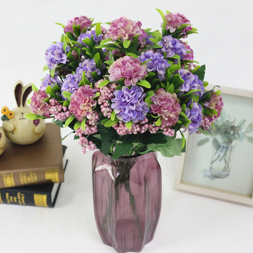 Large View Purple/Mauve - 38cm Hydrangea Filler Bunch 