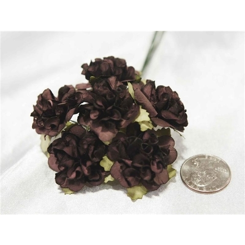 Large View 72 x Paper Craft Carnations - Choc