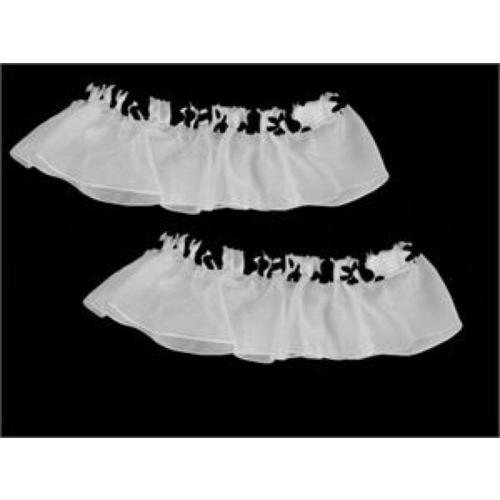 Large View Garter - Damask Black and White CLEARANCE