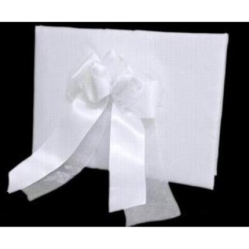 Large View Wedding Guest Book - Triple Rose White