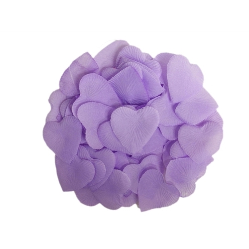 Large View 500pk Rose Petals - Heart  - Lavender