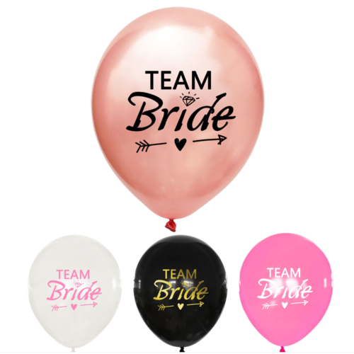 Large View Team Bride Balloons - Choice of Pink, White, Rose Gold and Pink