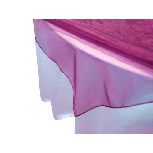 Large View Square Overlay 182cm (Organza) - Burgundy CLEARANCE