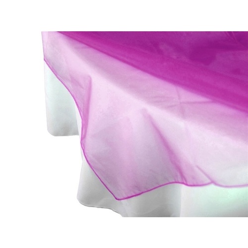 Large View Square Overlay 182cm (Organza) - Fushia CLEARANCE